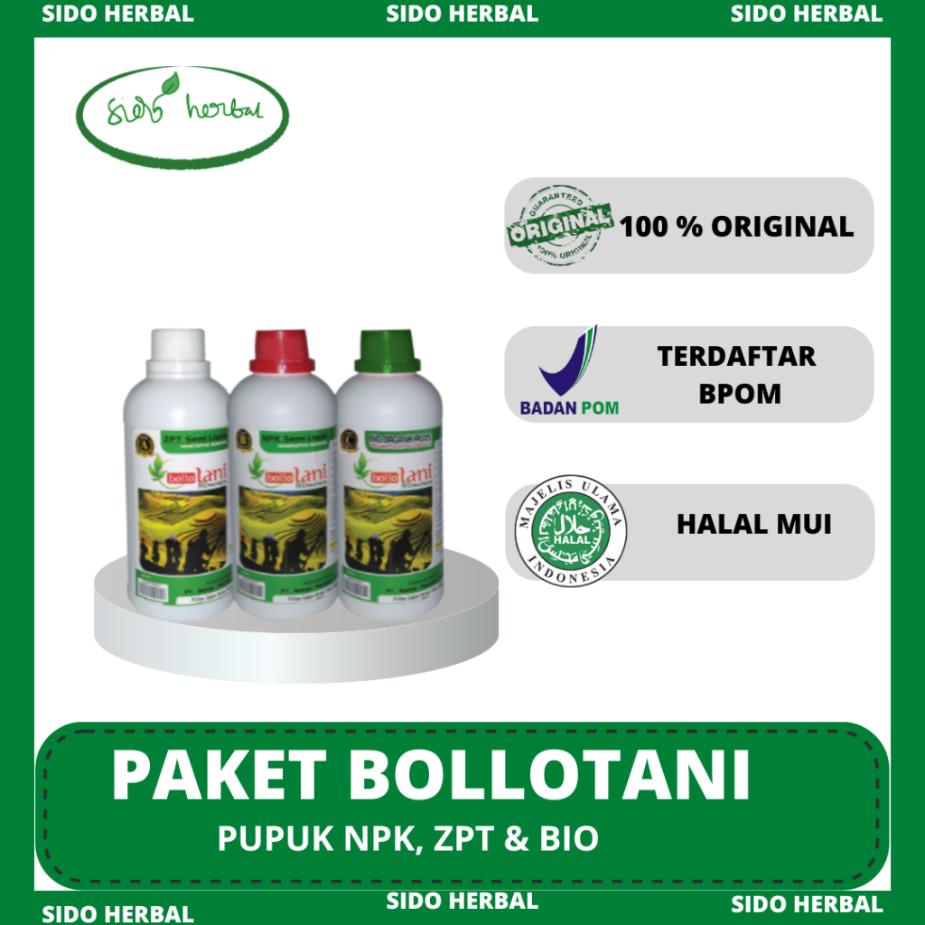 PAKET PUPUK BOLOTANI | BIO | NPK | ZPT | PUPUK CAIR ORGANIK | POC BOLLOTANI