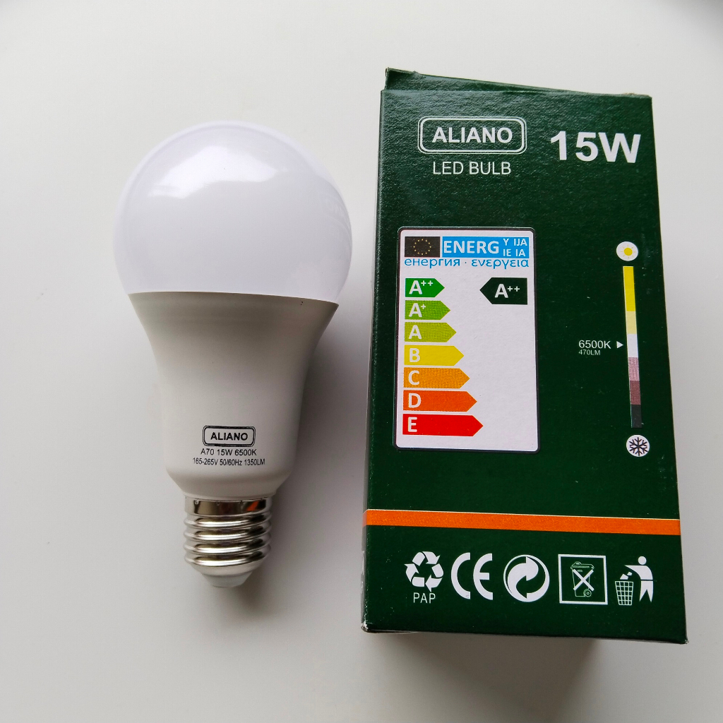 Lampu LED Aliano 15 watt Bohlam LED Rumah 15W Cahaya Putih Terang Murah Bagus