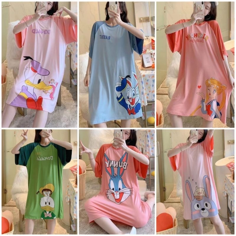 DASTER SPANDEK PREMIUM IMPORT / BAJU TIDUR DEWASA UKURAN JUMBO IMPORT C8-C DT