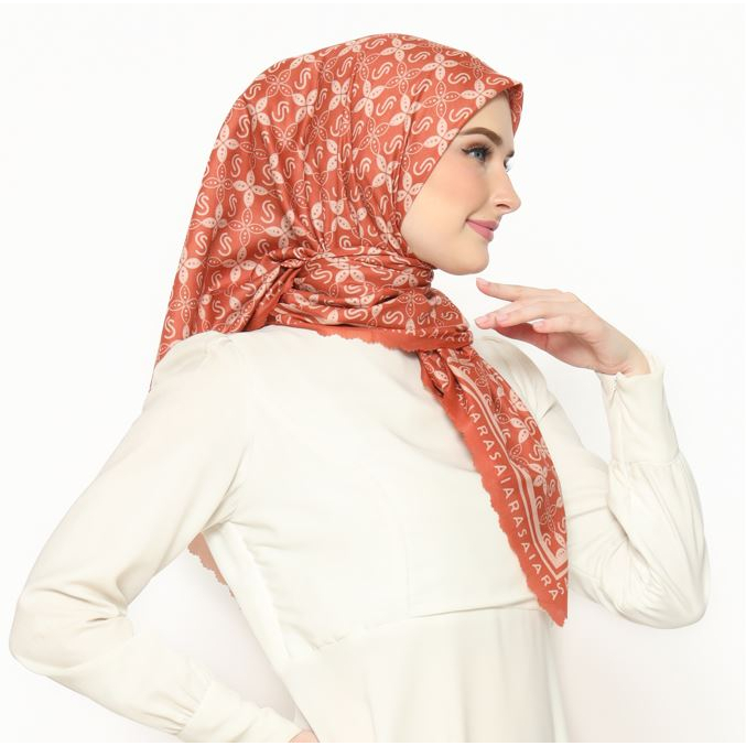 Serra Scarf - Orange 140x140cm