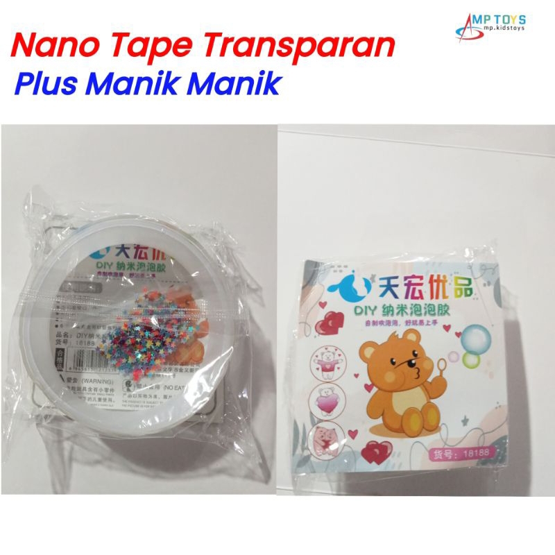 

Nano Tape Double Tape Bening Transparan Plus Manik