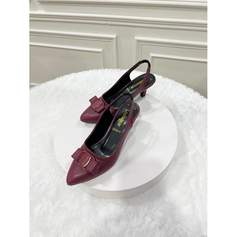 sepatu heel 3cm tali belakang wanita terbaru kekinian  bahan dove 3 cm LOUISDEAR P96