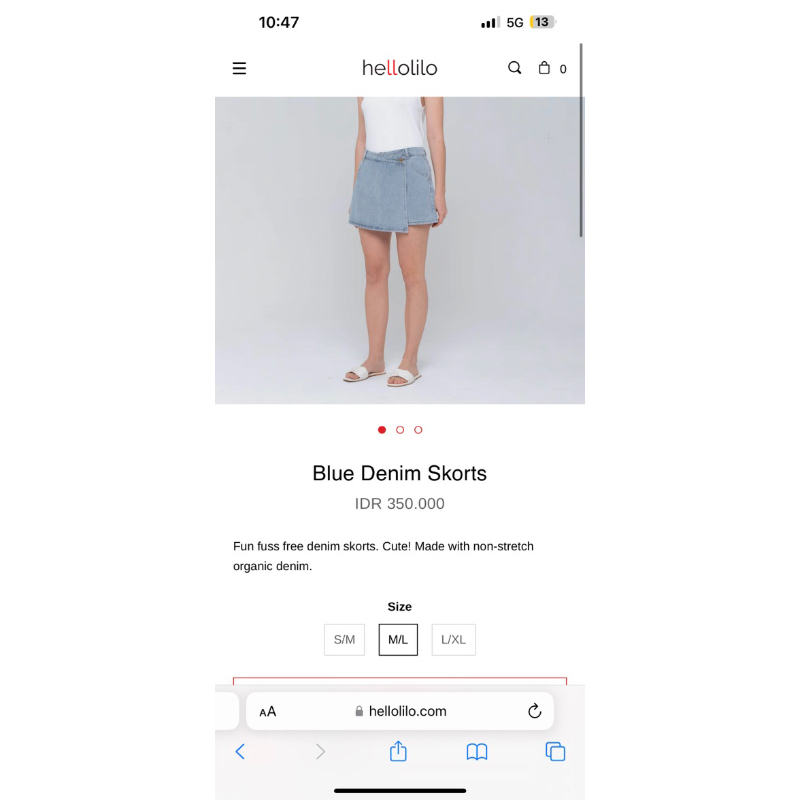 Preloved HelloLilo Skorts