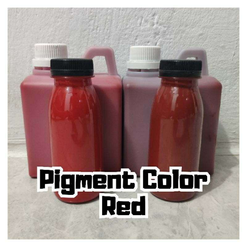 PIGMENT COLOR RED 500GR PIGMEN BIANG WARNA MERAH PEWARNA CAT TEMBOK SABLON STEROFOAM BASIS AIR