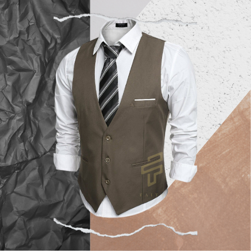 Faith - Rompi Jas Dewasa Warna Coklat Rompi Jas Pria Dewasa Rompi Pria Rompi Jas Dewasa