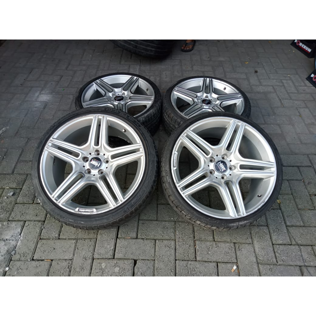 VELG MOBIL BEKAS RACING MERCY R19X8,5/9,5 PCD 5X112 + BAN 225-245/35R19