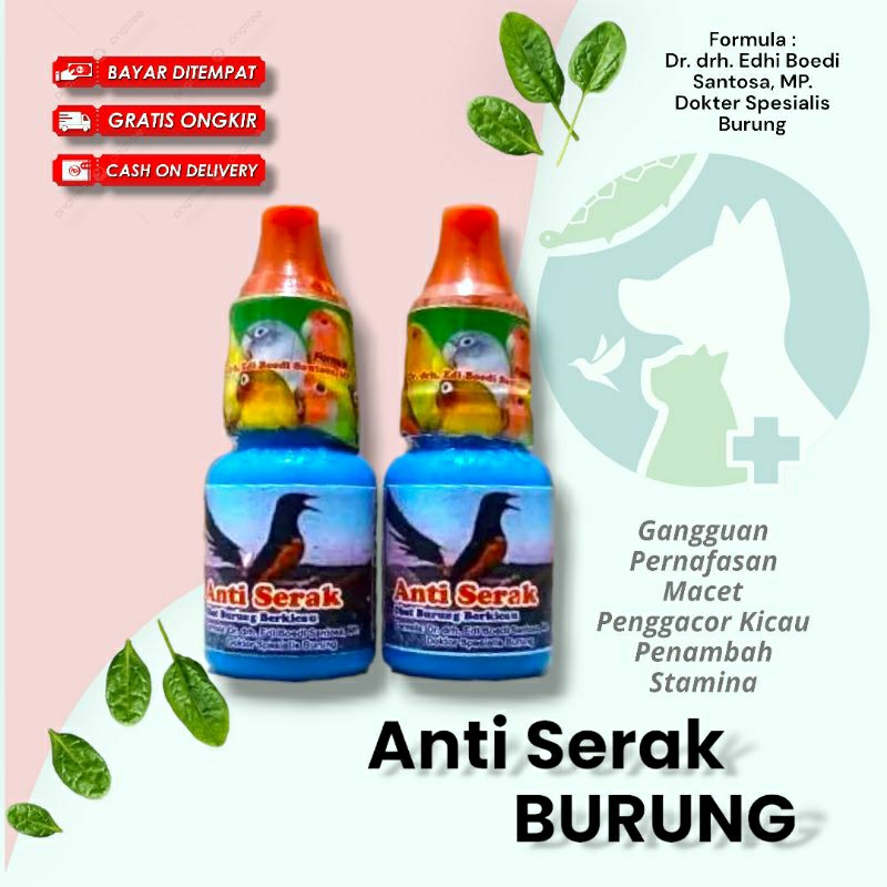 ANTI SERAK Paket 12 pcs Drh. Edhi AMPUH OBAT//SUPLEMEN//VITAMIN BURUNG