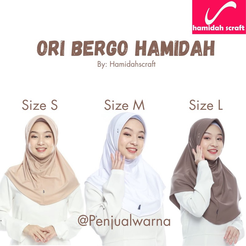 (ORI) BERGO HAMIDAH UKURAN MINI,S, M, L