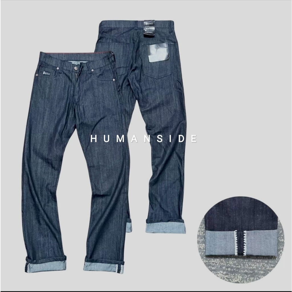 HUMAN SIDE - Celana Denim Selvedge Accent 15 OZ Regular Standar