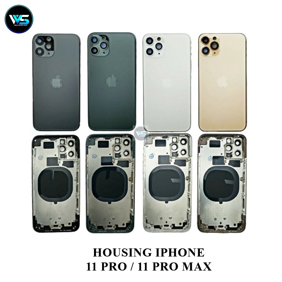 Housing Iphone 11 Pro 11 Pro Max Full Set Casing + Backglass Tutup Belakang Housing