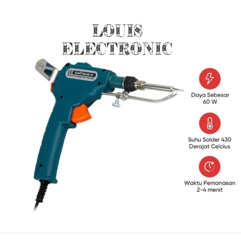 Solder Tembak Listrik Timah Otomatis 60W Solder Iron Automatic 60 Watt
