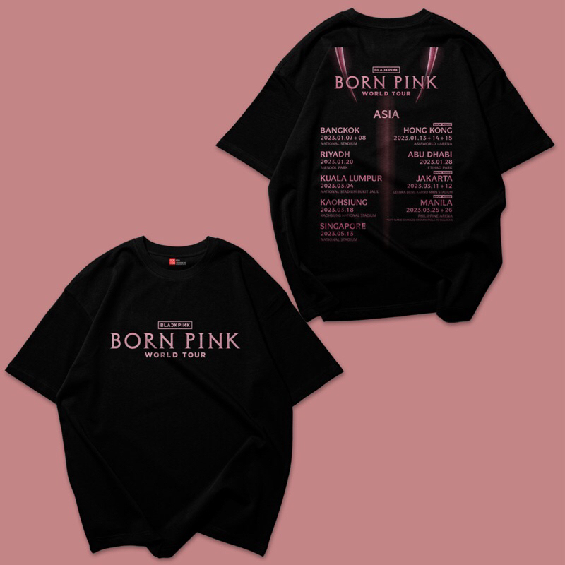 KAOS OVERSIZE TSHIRT BLACKPINK BORNPINK WORLD TOUR