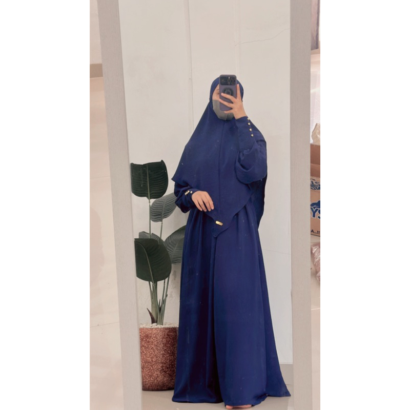 One Set Abaya Bassic Aisha Crinkle Airflow