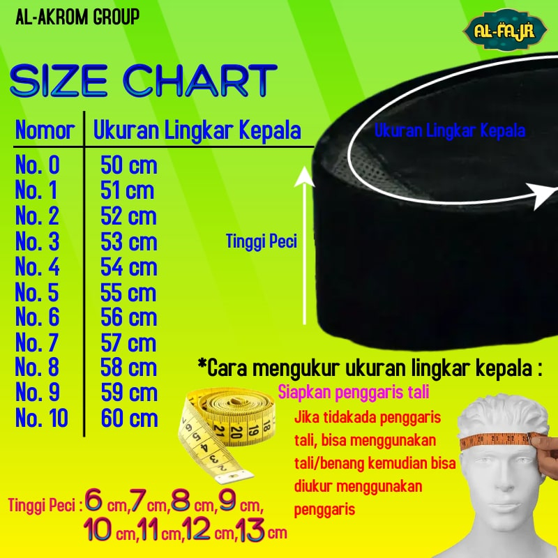 Peci Kopiah Haji Assagofah PREMIUM Bahan Tebal dan Kuat Untuk Anak dan Dewasa