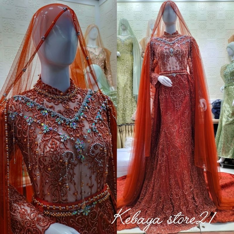 NEW GAUN PENGANTEN SLIM DRESS MEWAH FUL PAYET DAN SROSKY//GAUN MODERNU/DRESS KEBAYA/PAKAIN PESTA/KEBAYA STORE21/GAUN TERBARU