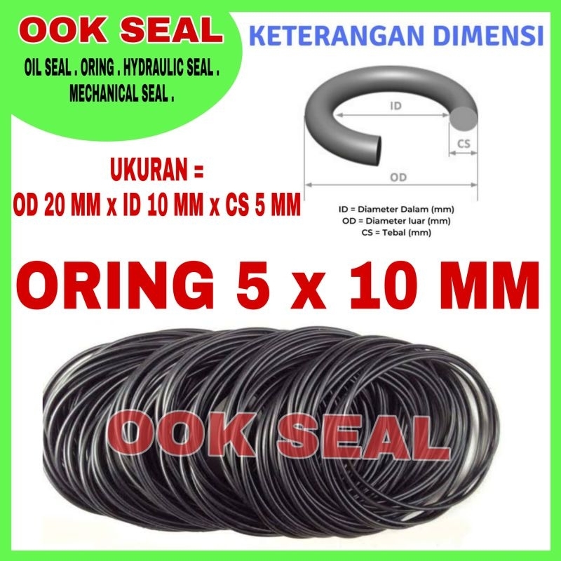 oring 5 x 10 / oring 5x10 / oring seal 5 x 10 / seal 5 x 10 / oring Tebal 5 dalem 10 Luar 20 / seal 