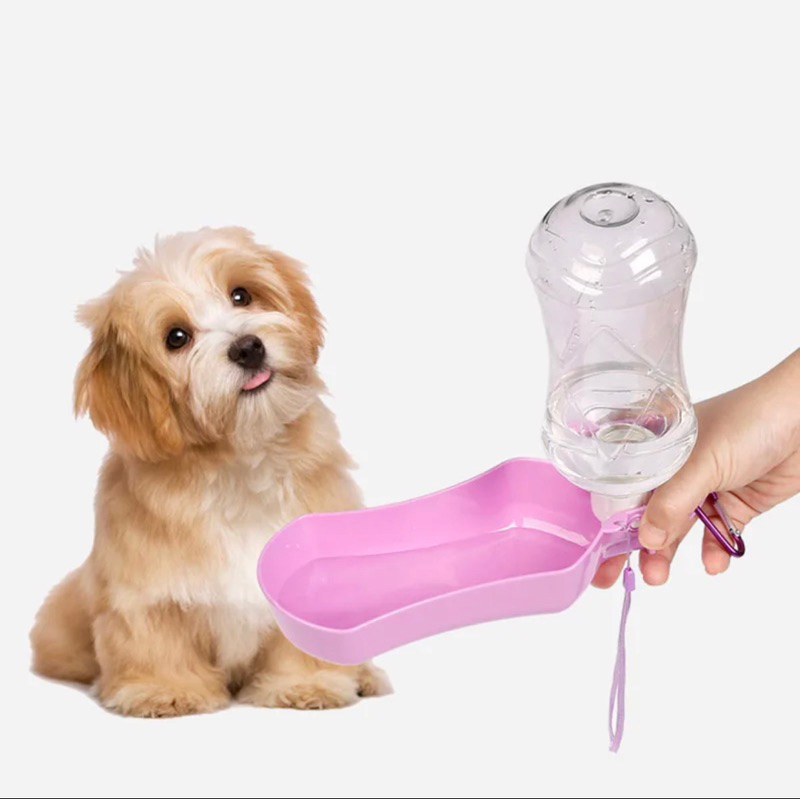 Botol Minum Anjing Portable 250ml Pink Outdoor Pet Water Bottle Feeding Dispenser Dog Cat High Quali