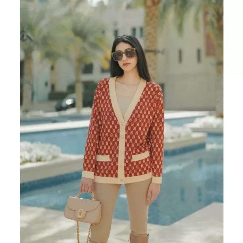 Buttonscarves monogram cardigan PL size L