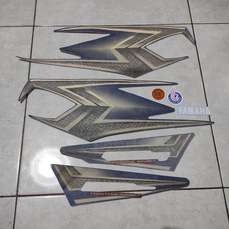 Stiker stripping striping decak Graphic Yamaha RX King K RXK 135 New Biru 2004 2005 Ori original lam