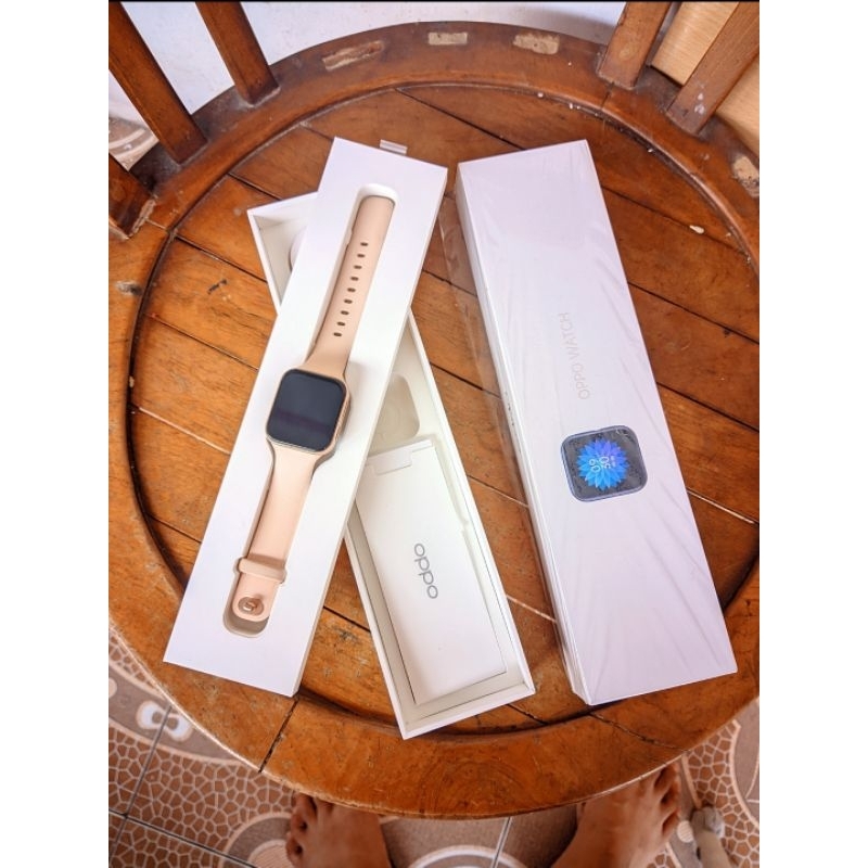 smartwatch oppo watch 41mm rose gold second