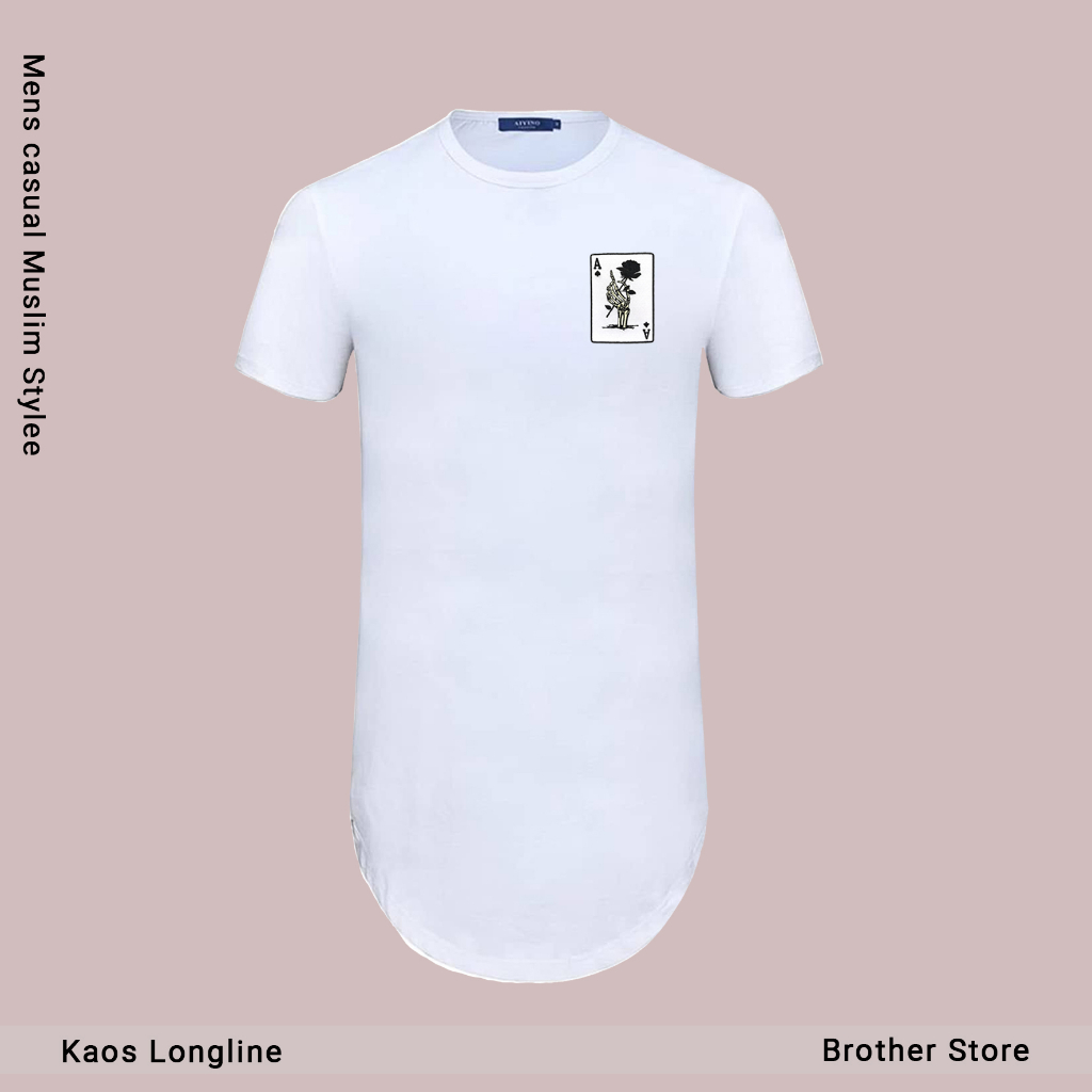 Koas Distro Longline - Koas Muslim Pria - Katun 24s Tebal - Kartu As Premium