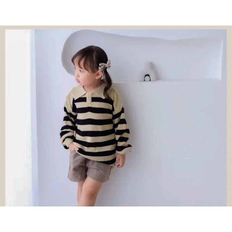 Sweater anak dan dewasa STRIPE rajut premium sweater couple ibu dan anak