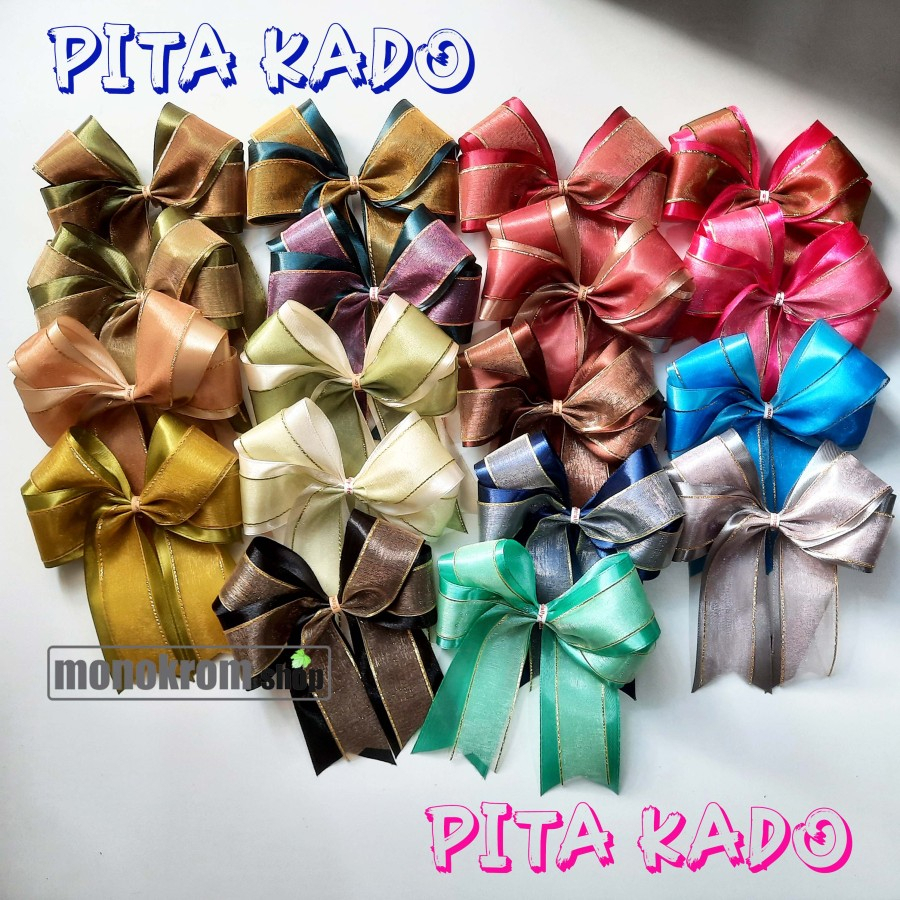 

Pita Jadi, Pita Hampers, Pita Souvenir, Pita Kado - Elegant Lebar Pita Satin 4 cm