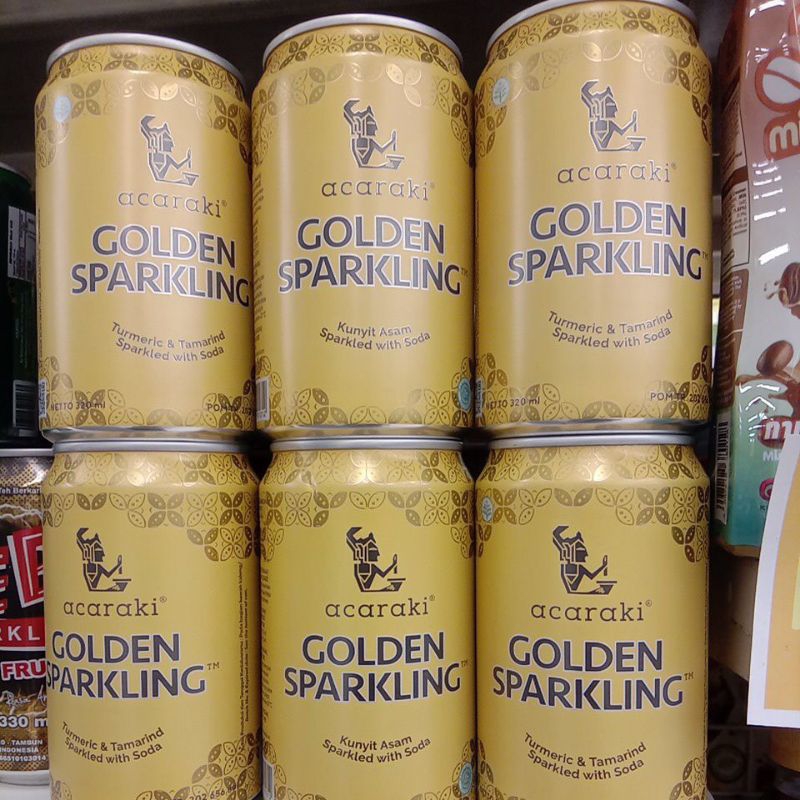 

Acaraki golden sparkling 320ml x 6 kaleng