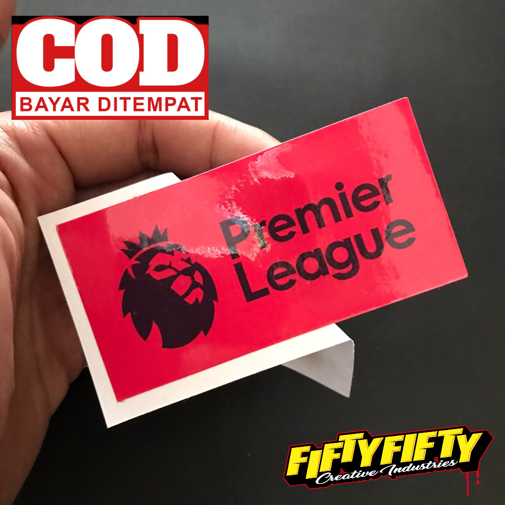 img Stiker Print Cut PREMIER LEAGUE Stiker Printing Laminasi Glossy Stiker Motor Mobil Helm Sudah Membentuk Pola Desain