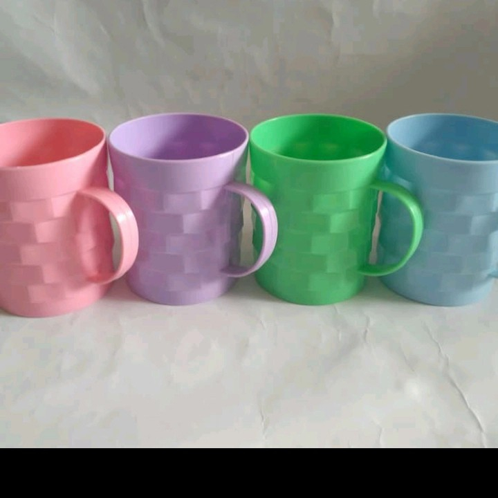 Gelas Tikar / Cangkir Plastik Motif Tikar sunrise 1803