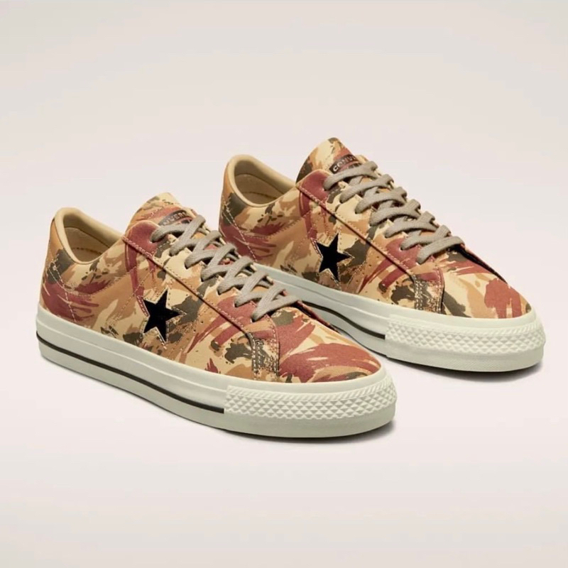 convers cons one star pro - brushstroke camo khaki