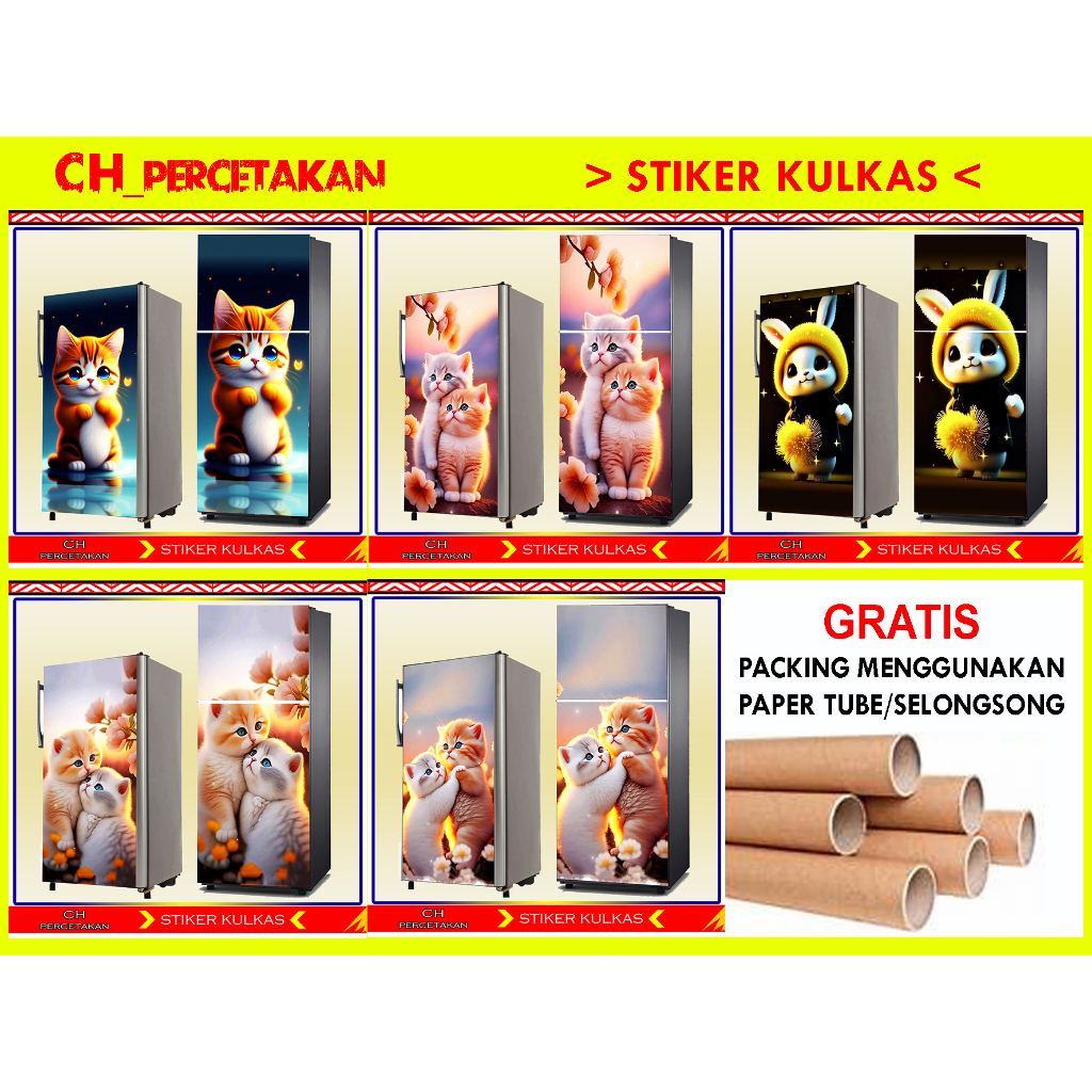 STIKER KULKAS, WALLPAPER KULKAS