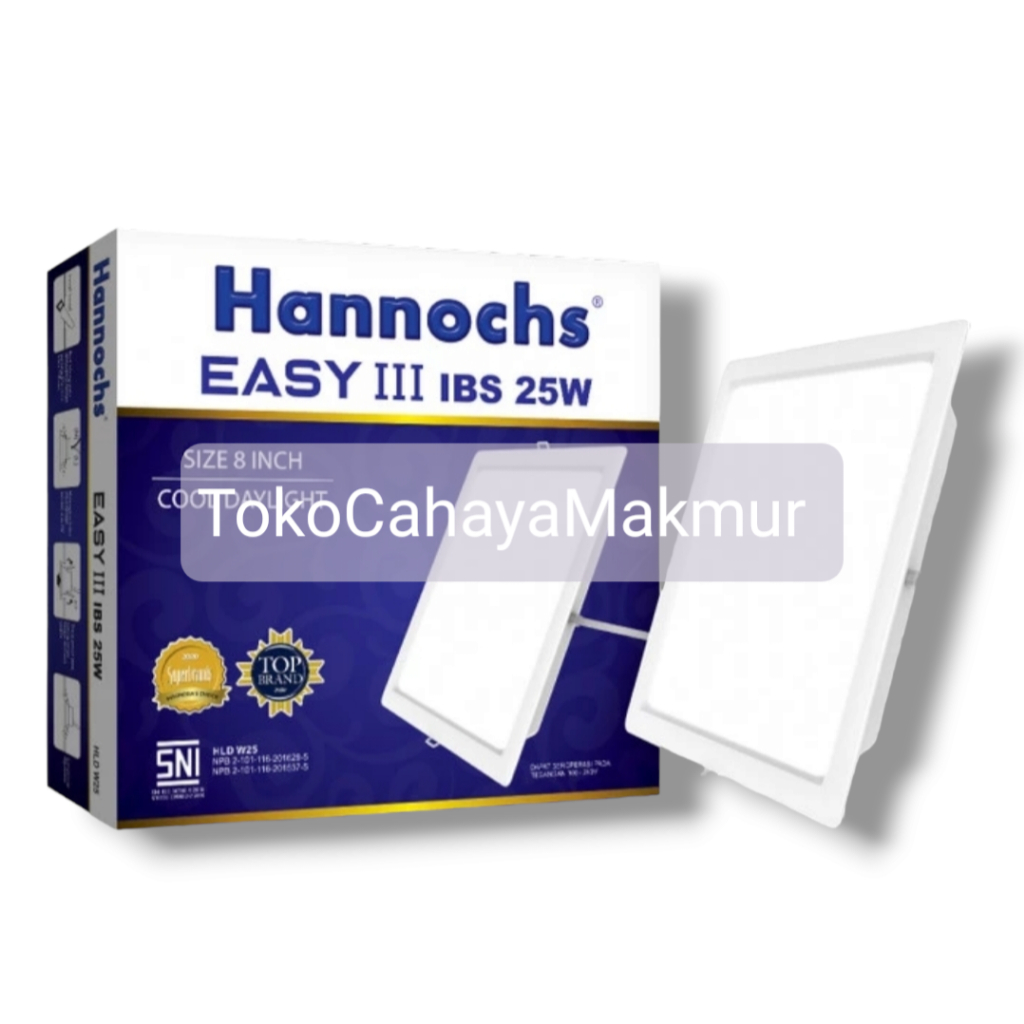 Lampu LED Downlight Hannochs Easy II IBS Square Petak 25w 25watt CoolDayLight