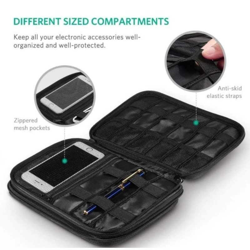 Ugreen Storage Bag Travel Pouch Tas Aksesoris Cable Phone Powerbank