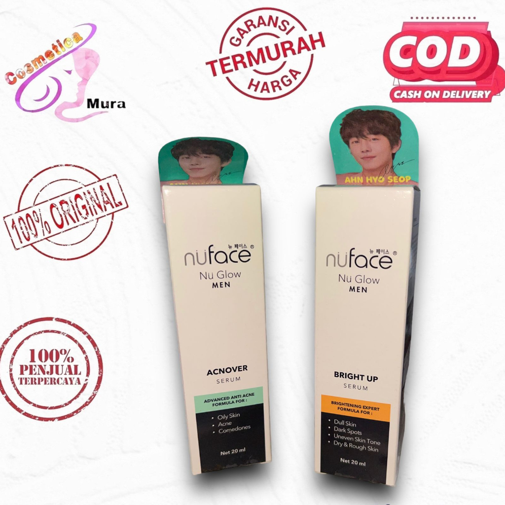 [serum cowok] NUFACE Nu Glow Men Serum | Acnover Serum | Bright Up serum | Serum Pria