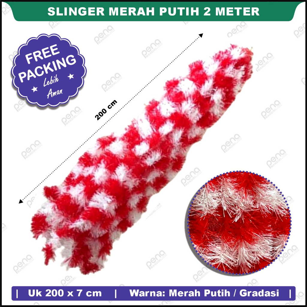 Slinger Merah Putih Gradasi 7cm/2m / Slinger 17 agustus