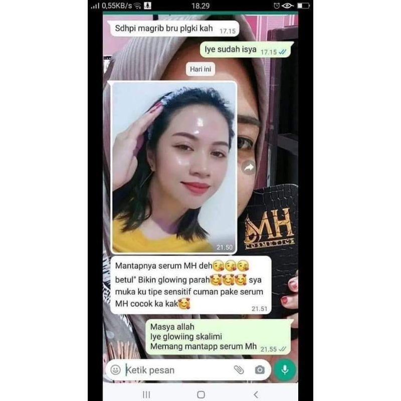 1 Paket MH COSMETIC isi 2 crim