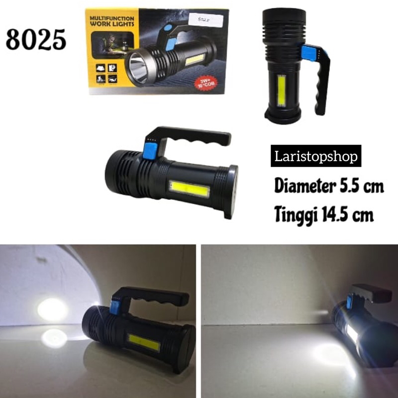 Senter COB USB Charging Super Terang 4 Mode / Senter LED Super Terang Jarak Jauh / lampu Multifungsi