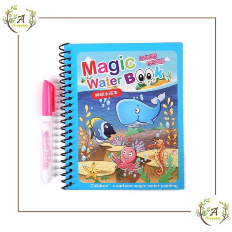 

magic water coloring book invisible ink buku gambar mewarnai anak spidol air