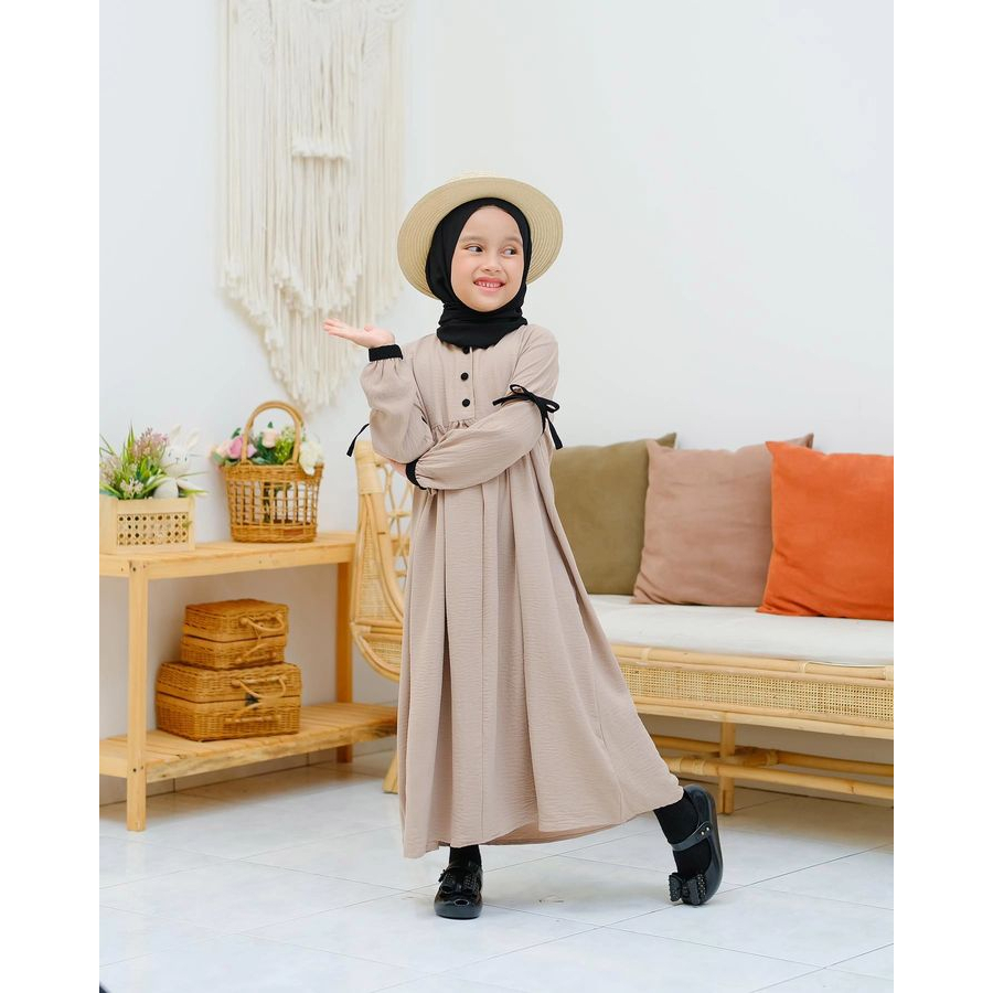 BAJU ANAK TERBARU LIZZARA KIDS DRESS CB  BAHAN KAIN CRINKLE AIRFLOW DRESS CRINKLE ANAK GAMIS ANAK CE