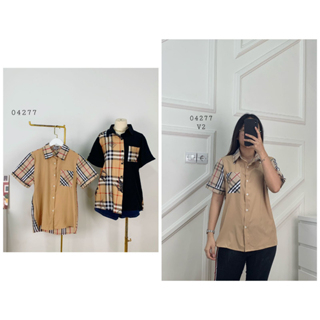 Kemeja Lengan Pendek Wanita I Atasan Lengan Pendek I Baju Kemeja Cewek Kekinian I Kemeja Wanita Keki