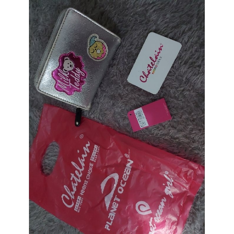 Dompet Milk Teddy Wanita / Dompet Pria untuk uang dan kartu kartu atm dll