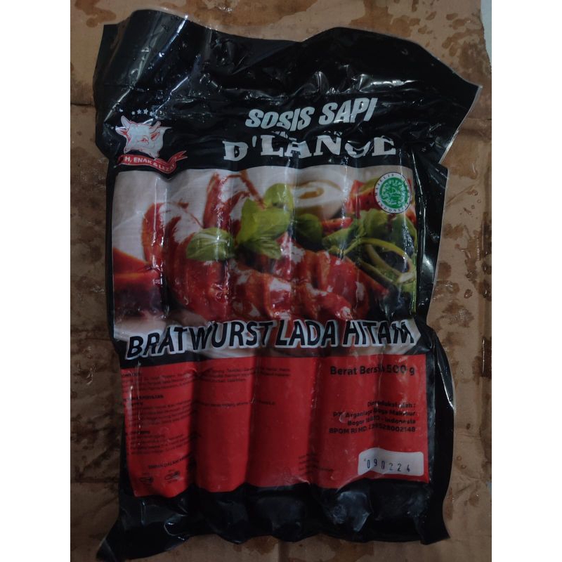 

Sosis Sapi Bakar Bratwurst Onesuke D'lano Lada Hitam Isi 10pcs