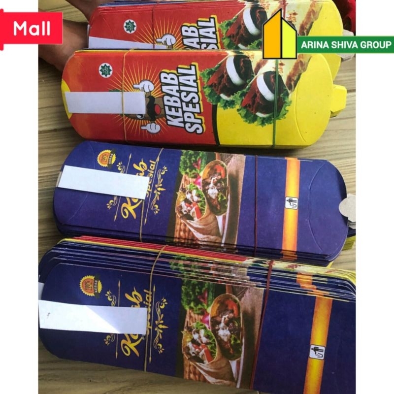 

100 LEMBAR KERTAS KEBAB TARIKAN UKURAN 25 × 9,5 CM HIGH QUALITY PAPER CRAFT TEBAL PRODUK TERBARU | KOTAK KEBAB KEKINIAN | DUS KEBAB VIRAL TIKTOK | KEMASAN KEBAB KEKINIAN | BOX KEBAB VIRAL | ARINA SHIVA GROUP 5987
