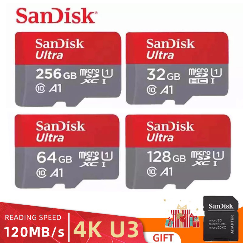 120Mpbs/S Micro SD Memory Card A1 32GB 64GB 128GB 256GB Fast Speed