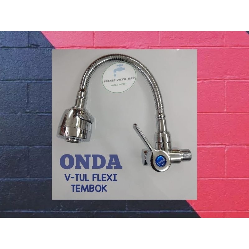 Kran Cuci Piring Onda V-TUL FLEXI TEMBOK/Kran Air Dapur/Kran Fleksibel Cuci Piring