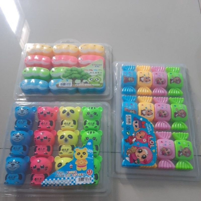 

Serutan rautan pensil karakter isi 12pcs