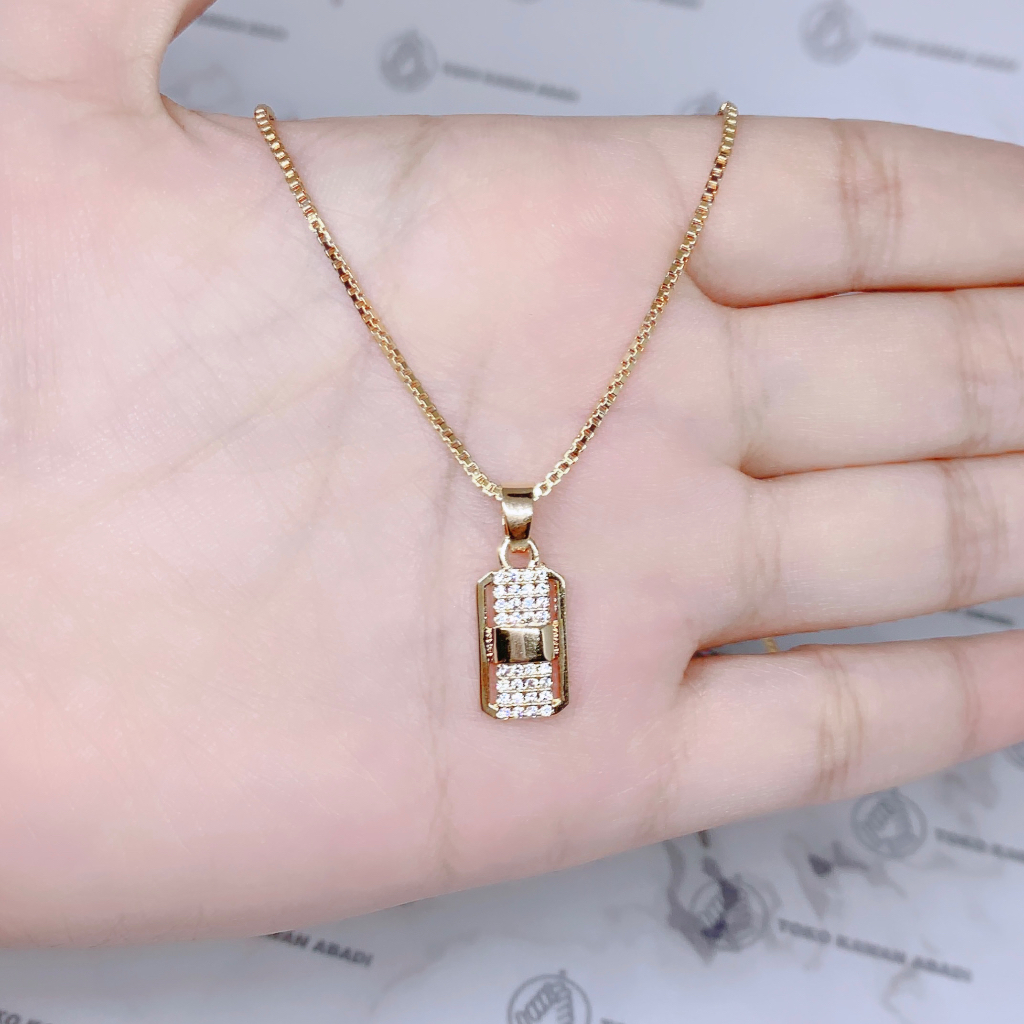 Xuping Gold Kalung Wanita Liontin Permata Cantik Anti Karat *49