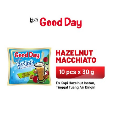 

GOOD DAY Coffee Freeze HazelNut Macchiato 1 Pack 10 x 30 Gram