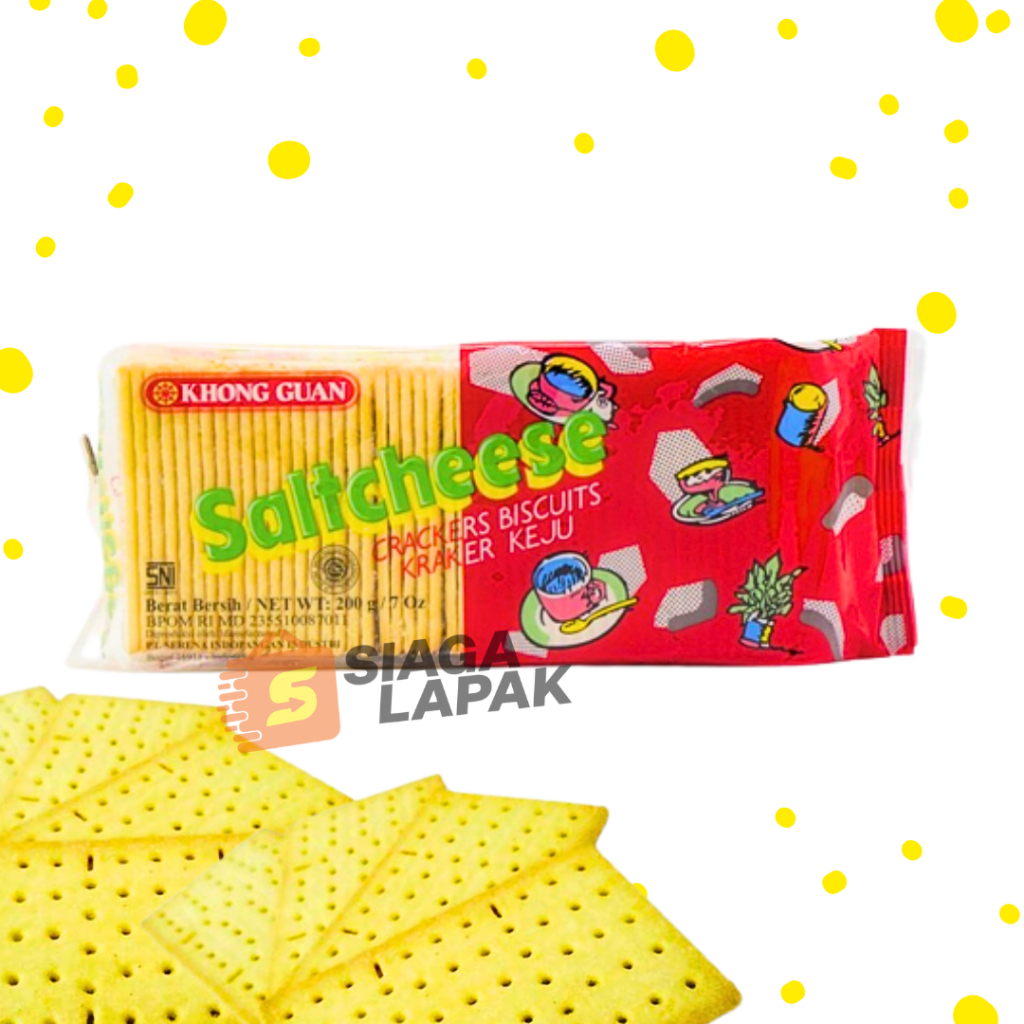 Saltcheese Keju Crackers 200gr Biskuit Keju Krekers Khong Guan